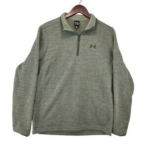 New Under Armour Mens Medium Green Quarter-Zip Pullover Fleece Jacket